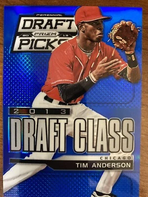 Tim Anderson 2013 Panini PRIZM BLUE PRIZM REFRACTOR 2013 Draft Class Rookie #117 - Image 1 of 2