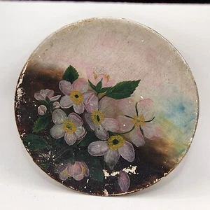 Antiker handbemalter dekorativer Teller aus Pappmaché 1881 - Bild 1 von 8