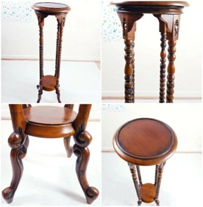 Antique Plant Stand, Tall, English, Rare Piece Twisted Curved FREE DELIVERY - Picture 1 of 12