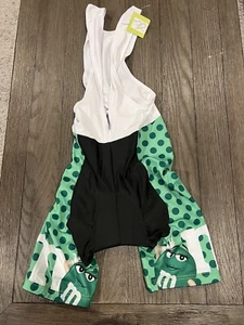 Mens Bicycle Padded Cycling Bib Shorts Green M&M Candy New Small - Picture 1 of 1