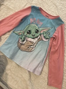 Star Wars Fleece Long Sleeve Pajama Top Only Size 7/8 - Picture 1 of 3