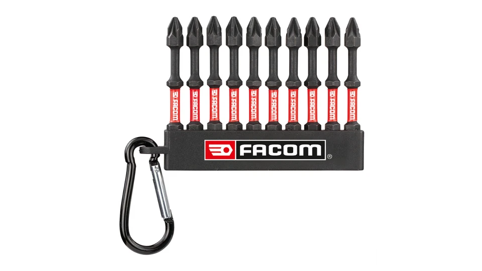 Facom END.JP101 63mm Pozi High Impact Screwdriver Bits PZ1 x 2 PZ2 x 6 PZ3 x 2 - Image 1 of 1