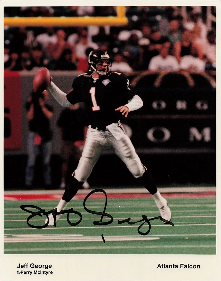 Jeff George Falcons Signed Auto 8x10 *2073 - Image 1 of 1