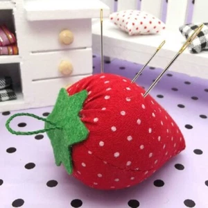 Cute Strawberry Style Pin Cushion Pillow Needles Sewing Craft Kit Pincushion - Picture 1 of 11