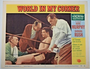 1956, World In My Corner, Audie Murphy, Vtg Lobby Card, Medal of Honor, boxing - Picture 1 of 1