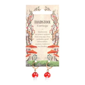Toadstool Dangle Earrings - Picture 1 of 1