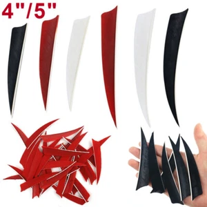 30Pcs 4" 5" Archery Arrow Feather Natural Fletching Shield Turkey Fletches Arrow - Picture 1 of 17