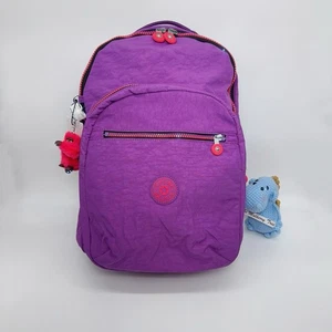 Zaino per laptop Kipling Seoul grande 15" viola viola colorblock zip gorilla nuovo con etichette - Foto 1 di 10