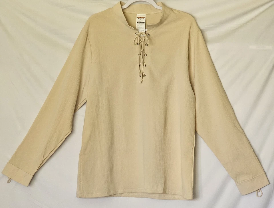 Top pirata medieval renacentista beige para hombre talla XL Foto 1 de 4