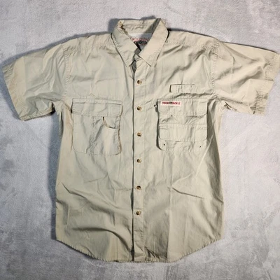 Рубашка с крючком и снастями мужская средний бежевый рыболовное снаряжение для спортсменов вентилируемое нахлыстом - Изображение 1 из 4