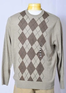Dockers Mens Crewneck Pullover Argyle/Diamond Sweater Size XL Beige - Bild 1 von 5