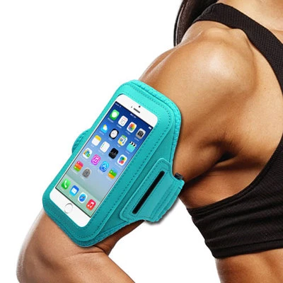Vertical Pouch Universal Blue Sport Armband for iPhone SE (2020), 8, 7, 6s, 6 - Image 1 of 4