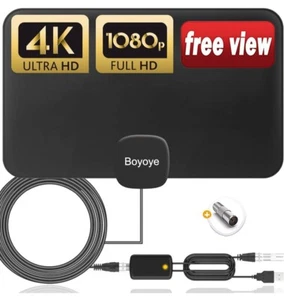 TV-Antenne, 2024 NEUSTE Boyoye TV-Antenne lange 280+ Meilen Reichweite - Unterstützung 4K 1080 - Bild 1 von 6