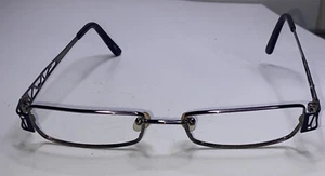 Eyeglasses Bellagio B520 Attractive Pair Black Chrome Accent Rhinestones Frame - Picture 1 of 23