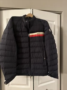 Moncler Men’s Light Down Jacket YERES, , Navy Blue , Pre-owned - Picture 1 of 12