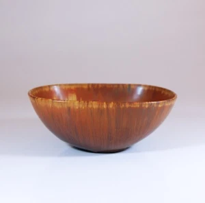 Brown Ceramic Bowl - Carl-Harry Stålhane - Rörstrand - Picture 1 of 7