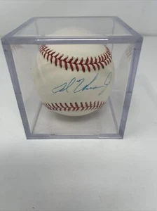 Al Unser Jr Signed Rawlings Baseball Autographed NASCAR Racing In Plastic Case - Picture 1 of 3