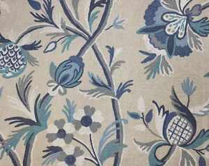 Highfield in Midnight Blue BTY 54" Wide P Kaufmann 89% Cotton 11% Rayon Floral - Picture 1 of 3