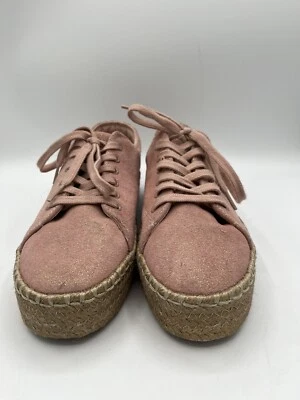Zapatillas deportivas TRETORN Eve2 rosa gamuza brillo plataforma alpargata con cordones 8M Foto 1 de 4