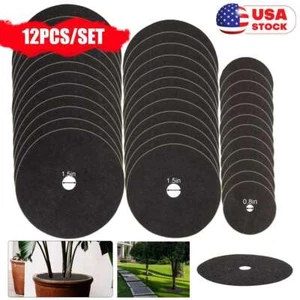 12pc Weeding Cloth Covering Ring Tree Ring Mulch Weed Root Protector Mat 15-32cm - Picture 1 of 15