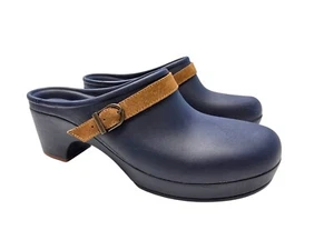 Crocs Sarah Dual Comfort Clogs Arch Support Nurse Shoes Navy Blue Womens 11 - Picture 1 of 6