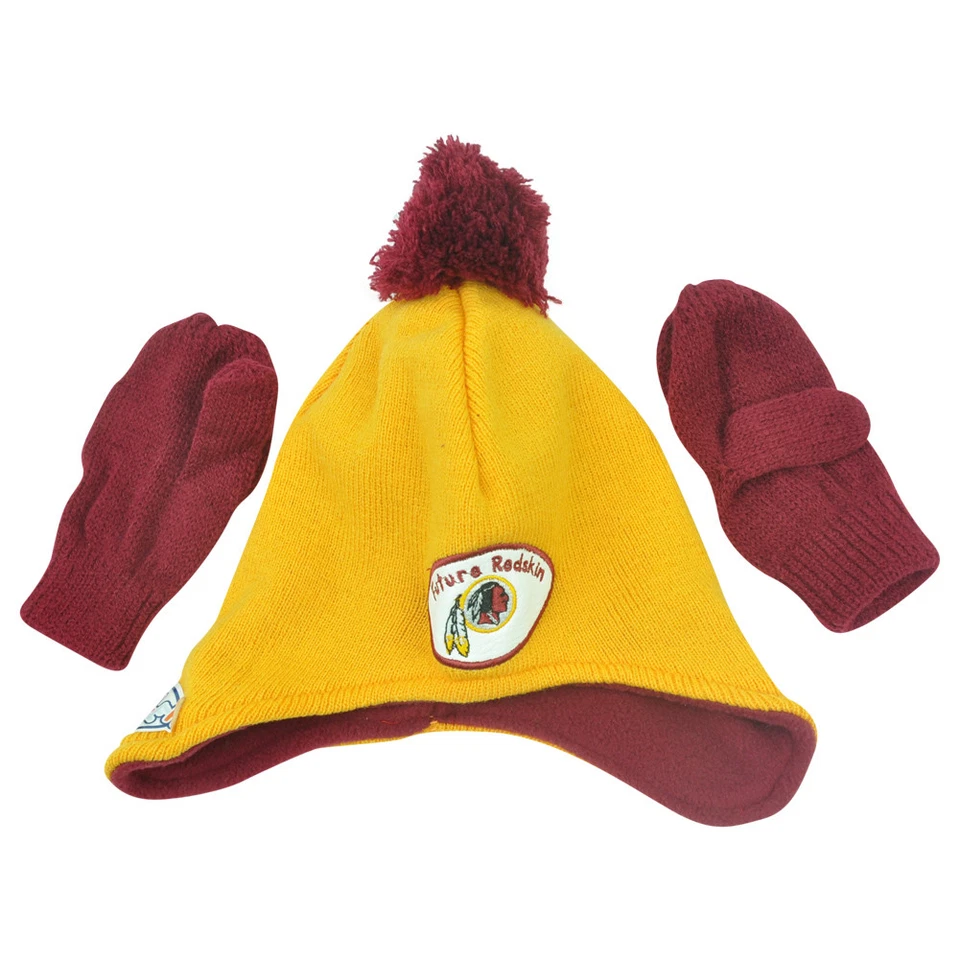 NFL Washington Redskins Mignon Future Cheerleader Conjunto de Guantes Tejidos Amarillo Niño Pequeño Foto 1 de 1