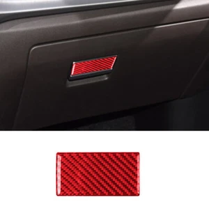 For Mazda CX-9 2016-2020 Red Carbon Fiber Co-pilot Storage Box Handle Cover Trim - Imagen 1 de 8