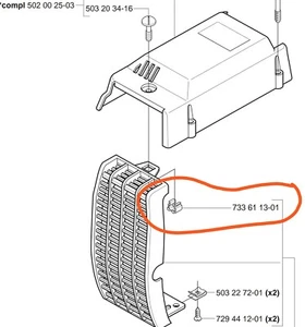 1 x NUEVO NLA 265 265RX 265 RX Cubierta Superior Silenciador Tuerca 733611301 Husqvarna - Imagen 1 de 4