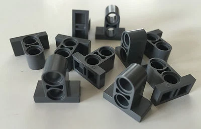 *NEW* 25 Pcs Lego DARK GRAY TECHNIC PIN Connector Plate 1 x 2 x 1 2/3 w 2 Holes - Image 1 of 2