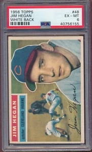 1956 Topps Jim Hegan White Back #48 PSA 6!! - Picture 1 of 2