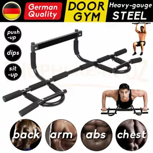 Pull Up Chin Up Bar Doorway Wall Exercise Home Gym Workout Fitness Abs Portable - Picture 1 of 12