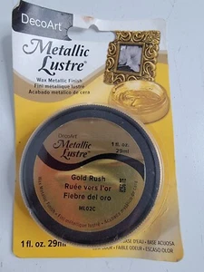 Deco Art Metallic Lustre Gold Rush Wax Metallic Finish 1 Oz Jar ML02C Sealed New - Picture 1 of 7