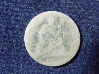 1878 Seated Liberty Dime AG PART DATE BENT JUST A FILLER  SHIPS FREE J - Image 1 of 2