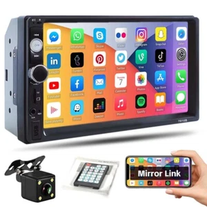 2 Din Carplay Android auto Estéreo 7" Pantalla táctil Radio coche USB/AUX Cámara - Imagen 1 de 18