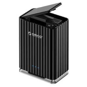 USB C Boîtier à 2 Baies pour Disques Durs avec Adaptateur Secteur 12V/4A Max.... - Photo 1/7