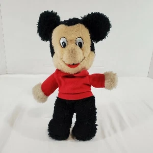 Vintage Knickerbocker Disney Mickey Mouse Plush Stuffed Animal Beans Well Loved - Picture 1 of 9