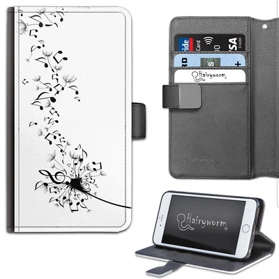 Hairyworm Music Notes Dandelion Flower PU Leather Wallet Flip Phone Case;Cover - Image 1 of 4