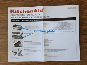 KitchenAid Stainless Steel Compact Dish-Drying Rack - Bottom plate only! - Picture 1 of 5
