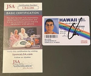 Christopher Mintz Plasse Signed McLovin Autographed ID Card Superbad JSA COA - Picture 1 of 3