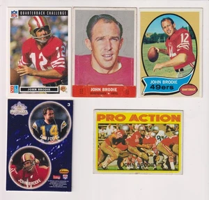 LOTE DE CINCO CARTAS JOHN BRODIE - SAN FRANCISCO 49ERS - Imagen 1 de 1