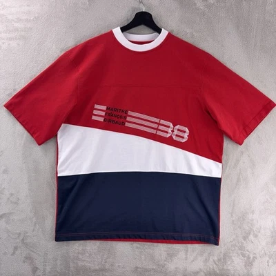 Camiseta Le Jean De Marithe + Francois Girbaud Para Hombre Talla Mediana Roja Blanca Azul Foto 1 de 4