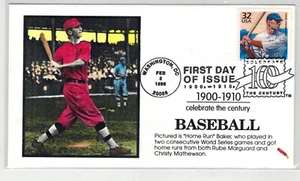 DYNAMITE HANDPAINTED / TINTED CELEBRATE CENTURY BASEBALL HOME RUN BAKER 1900s - Picture 1 of 1