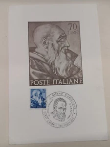 CARTOLINA POSTALE PRIMO GIORNO MICHELANGELO BUONARROTI 6 / 03 / 1961 70 LIRE - Imagen 1 de 1