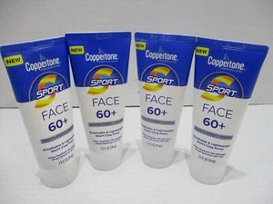 Coppertone Sport Sonnenschutzlotion 4er Pack LSF 60+ Gesicht 2,5 Oz leicht 05/2026 - Bild 1 von 10