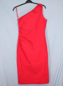 STOP STARING! Poly Knit ONE-SHOULDER Zip GATHERED SIDE Cocktail AVA DRESS Sz 1X - Picture 1 of 5
