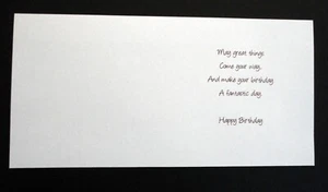 Card Inserts Assorted Birthday Greetings 5"x 5" Craft cards (Portrait) Pk 20 - Picture 1 of 5