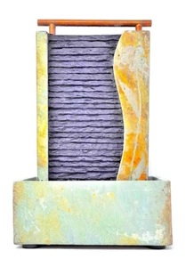 Schieferbrunnen Zimmerbrunnen Shui Wasserspiel Luftbefeuchter Brunnen Wasserwand - Bild 1 von 6