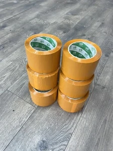 6 Rolls Carton Sealing Brown Packing Tape Box Shipping 2 mil 3" x 100 Yards - Picture 1 of 8