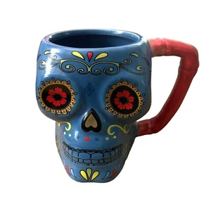 Taza de café colorida calavera Halloween 4,5" de alto microondas apta para lavavajillas - Imagen 1 de 7