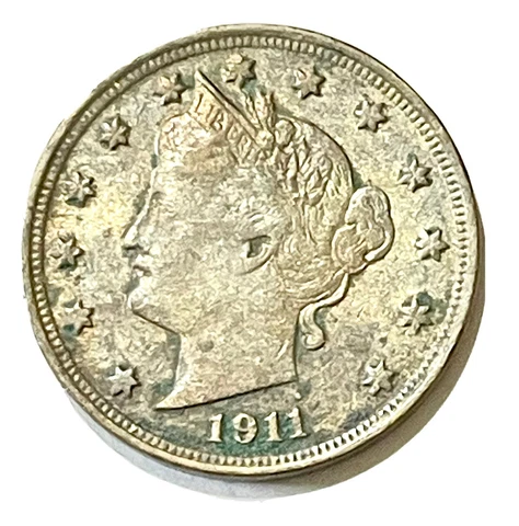 1911 UNITED STATES 🇺🇸 Liberty Head Nickel Coin Rare Historic FULL LIBERTY! Cover